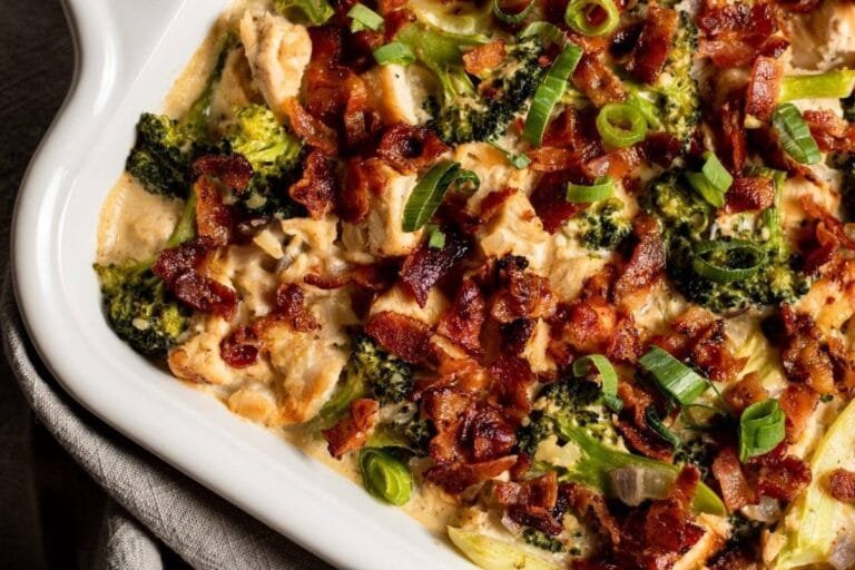 Keto Chicken Bacon Ranch Casserole