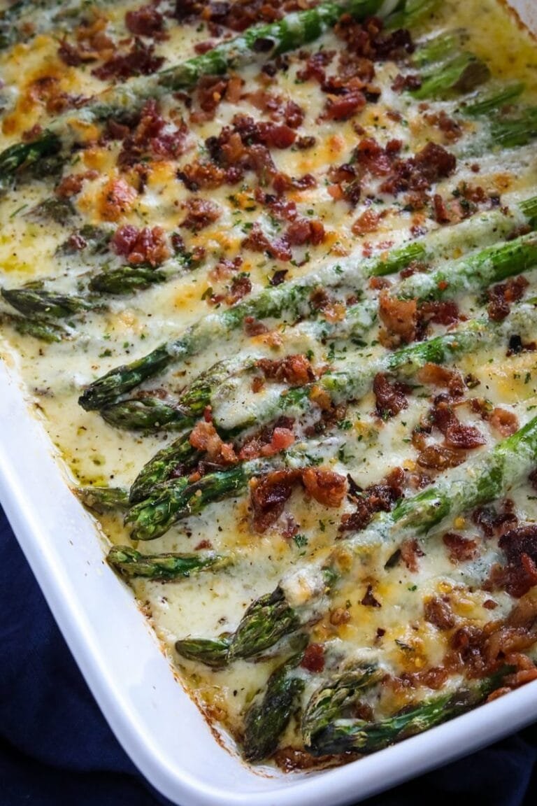 Keto Cheesy Asparagus Casserole